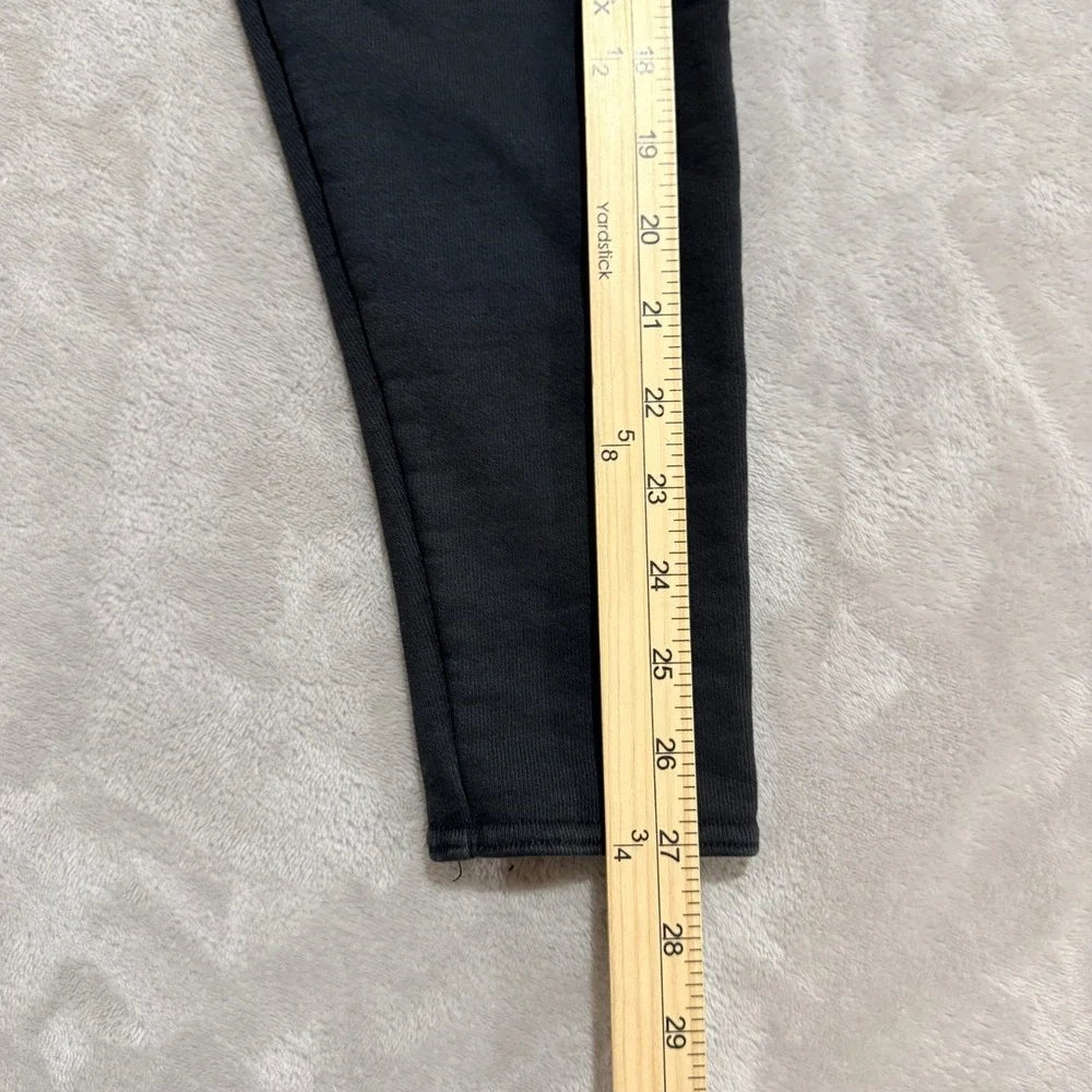Alo Yoga Peak Cut Out Crop Hoodie Women M Black Cropped Relaxed Fit French Terry